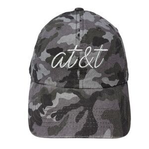 at&t Women's Slideback Hat Camouflage One Size Adjustable Embroidered 6 Panel
